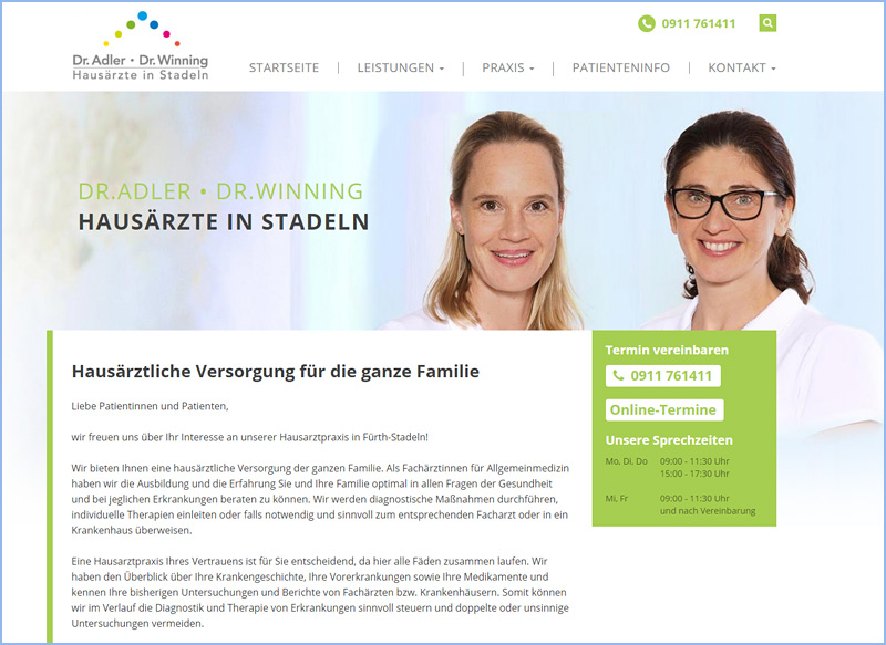 Allgemeinmedizin, Geriatrie, Ernährungsmedizin, Dr. Adler • Dr. Winning, Fürth - Stadeln